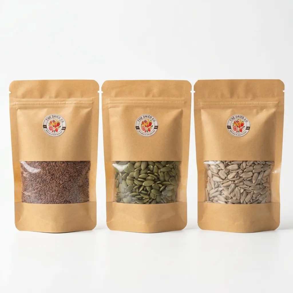 The Dried CO. Flax + Pumpkin + Sunflower Seeds (100g Each)